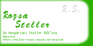 rozsa steller business card